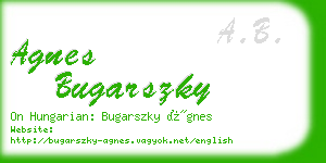 agnes bugarszky business card